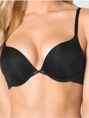La Senza Hello Sugar Black T-Shirt Bra - Smooth Padded Support 32B